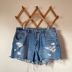 90s High Rise Cut Off Denim Shorts